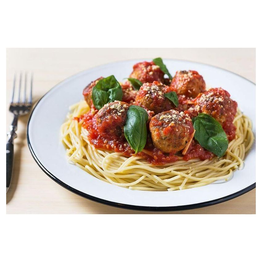 Falafels aux Spaghettis Tomates.